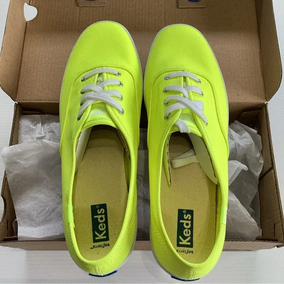 Keds Women’s Shoes Neon Champion Canvas Sneakers Size 9 WF66460 - Picture 3 of 9